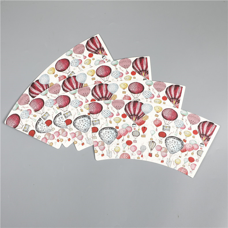 Abanico de vaso de papel personalizable