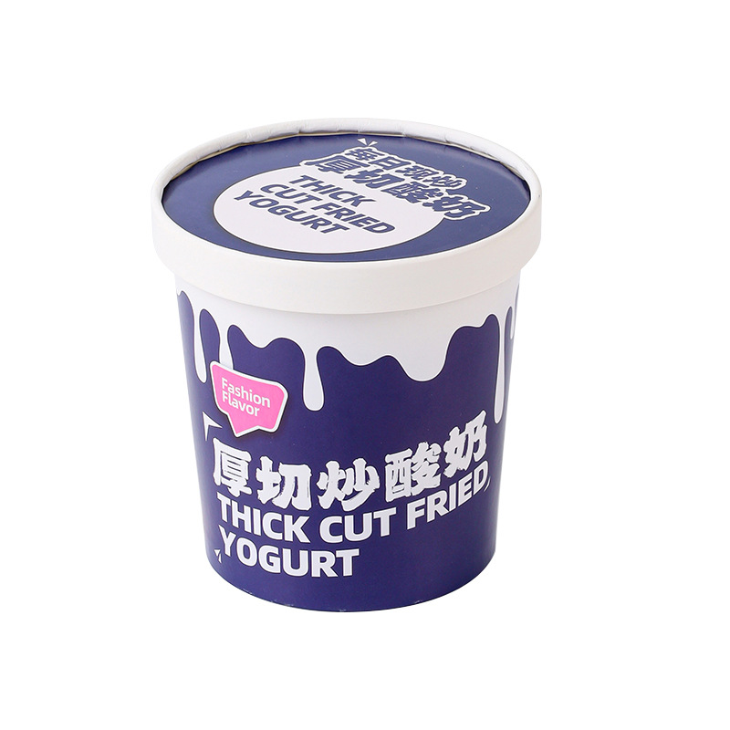 Recipiente de papel superadhesivo para helado