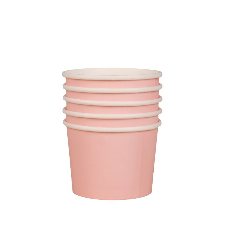 Recipiente de papel superadhesivo para helado